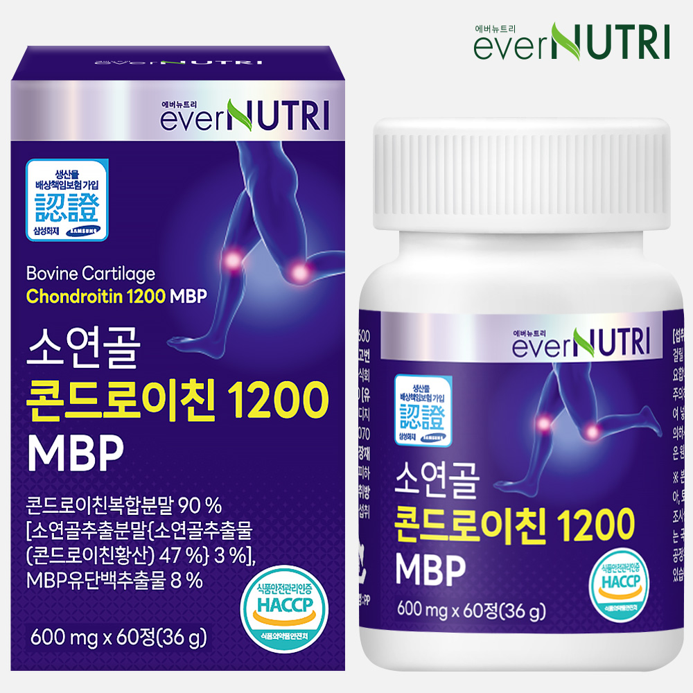 에버뉴트리 소연골 콘드로이친 1200 MBP 유단백추출물 60정, 1개