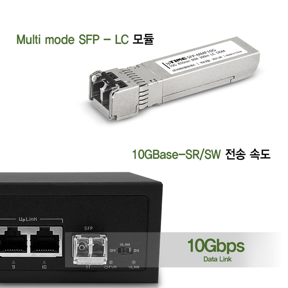 ipTIME SFP-MMF10G LC 멀티 기가비트 모듈 10Gbps - 상세 이미지 2