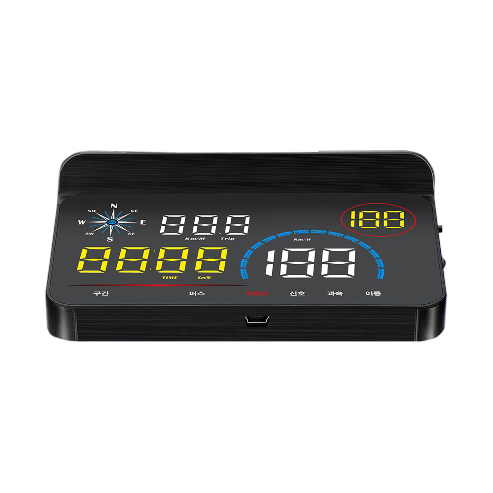 로드웨이 HUD GPS 헤드업디스플레이 자동차속도계 과속카메라 스쿨존 알림 - 상세 이미지 4