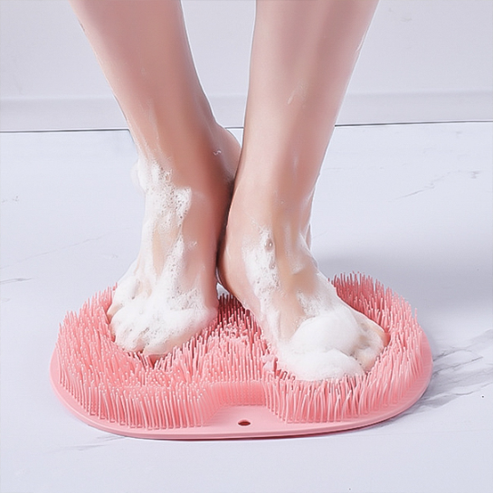 발 세척 솔 브러쉬 씻기 뒤꿈치 씻는 각질 제거기 뒷꿈치 제거 굳은살 관리 매트 실리콘 - 상품 이미지