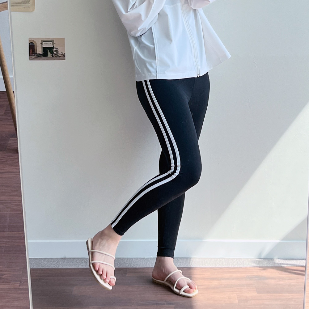 [M-2XL] 하이웨스트 커버업 투라인 빅사이즈 워터레깅스(black)/비치레깅스/비치웨어/수영복레깅스/빅사이즈워터레깅스/래쉬가드레깅스/빅사이즈래쉬가드/하이웨스트레깅스 상세 이미지 9