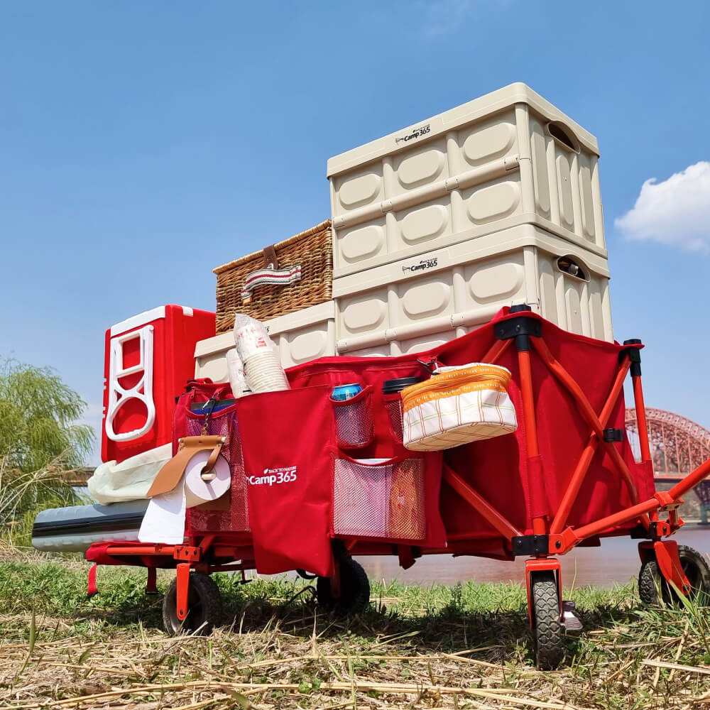캠프365 파파웨건 폴딩카트 캠핑 카트 수레 웨건 접이식 손수레 160kg 내하중 특대