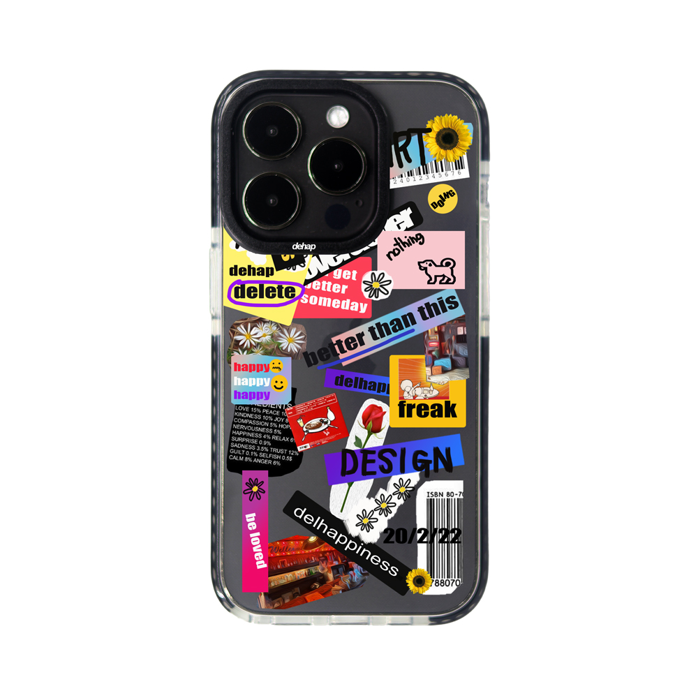 dehap 아이폰 16프로 맥스 케이스 블랙 라벨 투명 - 상세 이미지 4