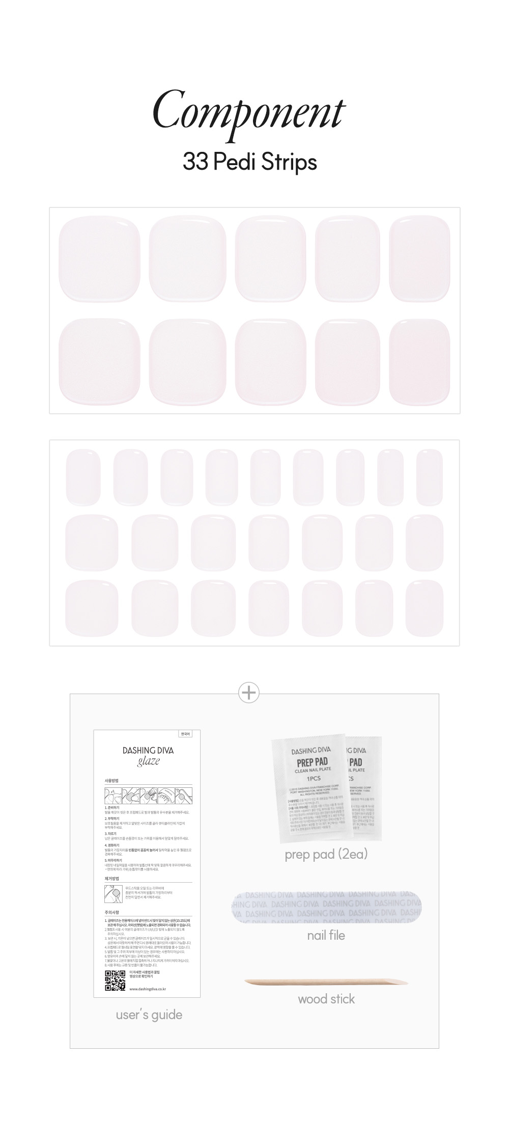 Dashing Diva Glaze Pedi Allure Kit Components