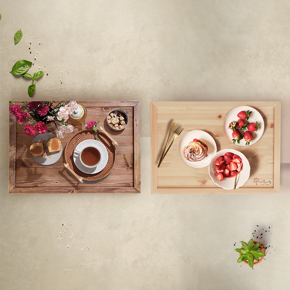 예쁜교자상 레드파인 원목교자상 우드 다용도 손님맞이상 다과 티테이블세트 소반좌탁 미니밥상