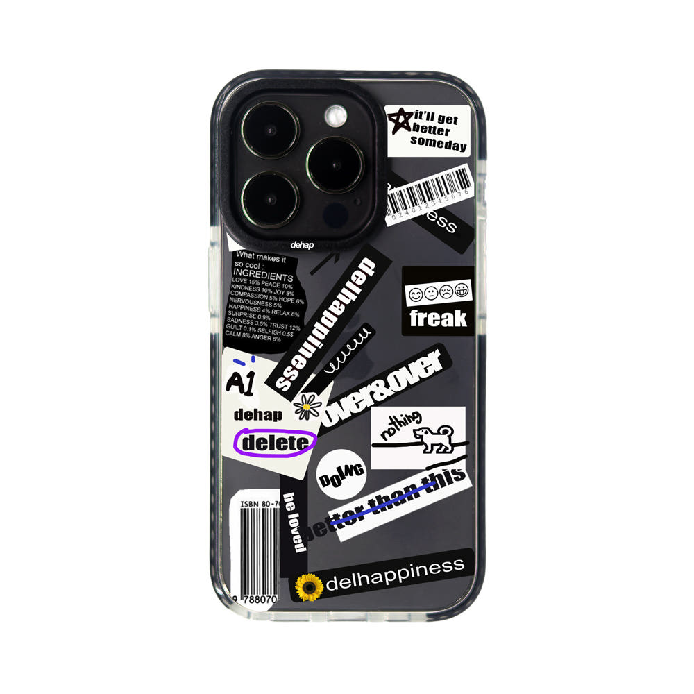 dehap 블랙 라벨 투명 케이스