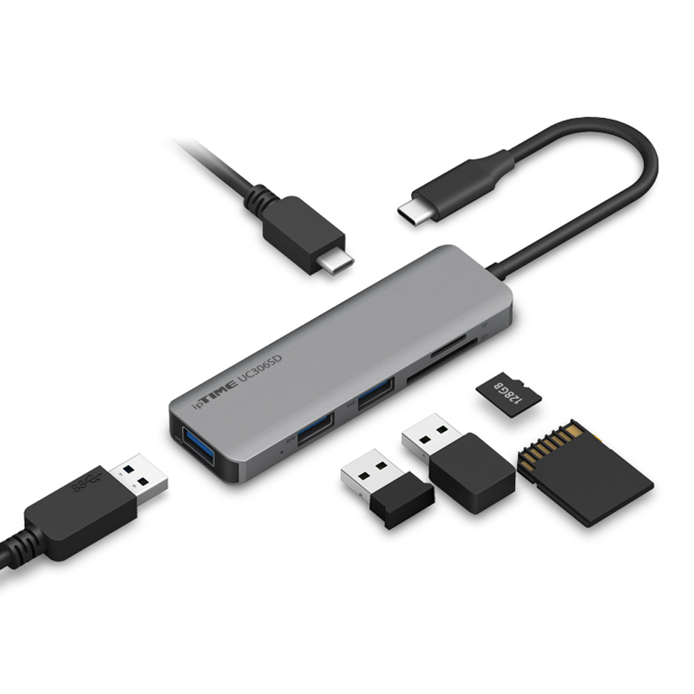 ipTIME UC306SD USB3.1 C타입 6포트 USB3.0 멀티 허브 - 상세 이미지 2