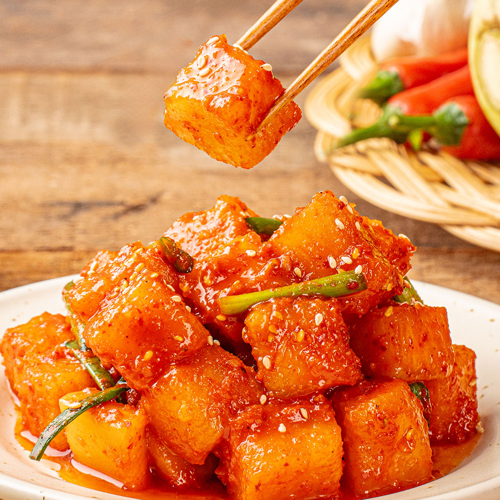 100% 국내산 무 깍두기 석박지 1kg 2kg 설렁탕 국밥집 국산 깍뚜기 김장 김치