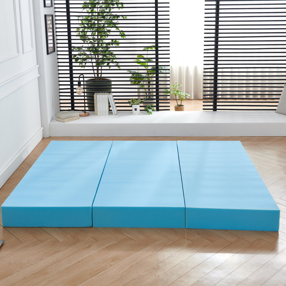 탄탄한 허리에 좋은 매트리스 3단 접이식 침대 토퍼 1인용 바닥 수면매트 5cm MS