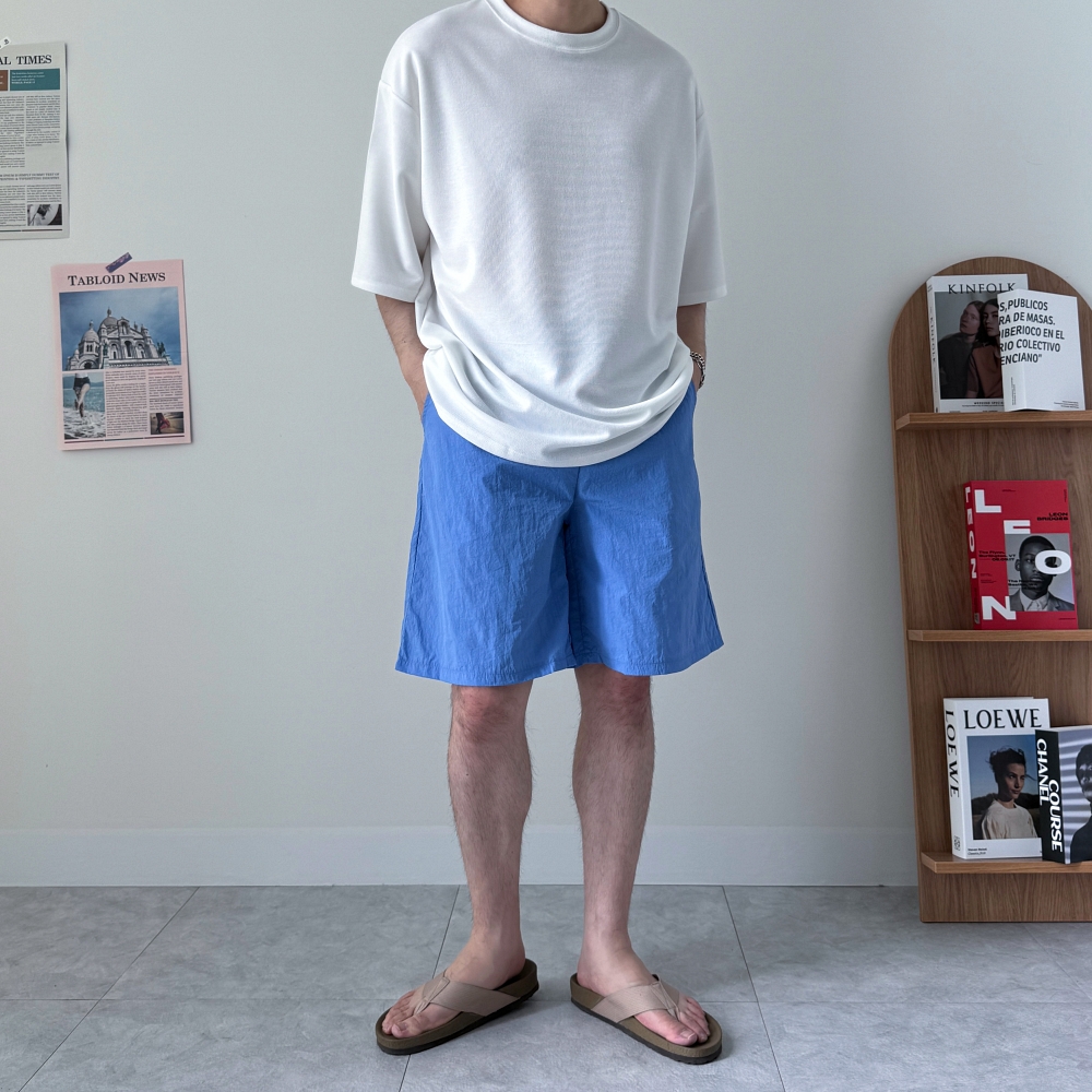 벌룬반바지 남자나일론반바지 남성와이드반바지 - 상세 이미지 3