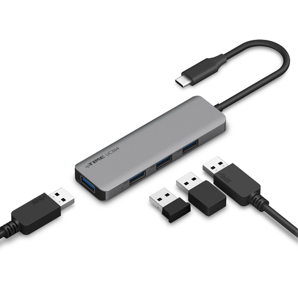 ipTIME UC304 USB3.1 C타입 to 4포트 USB3.0 확장 허브 - 상세 이미지 2