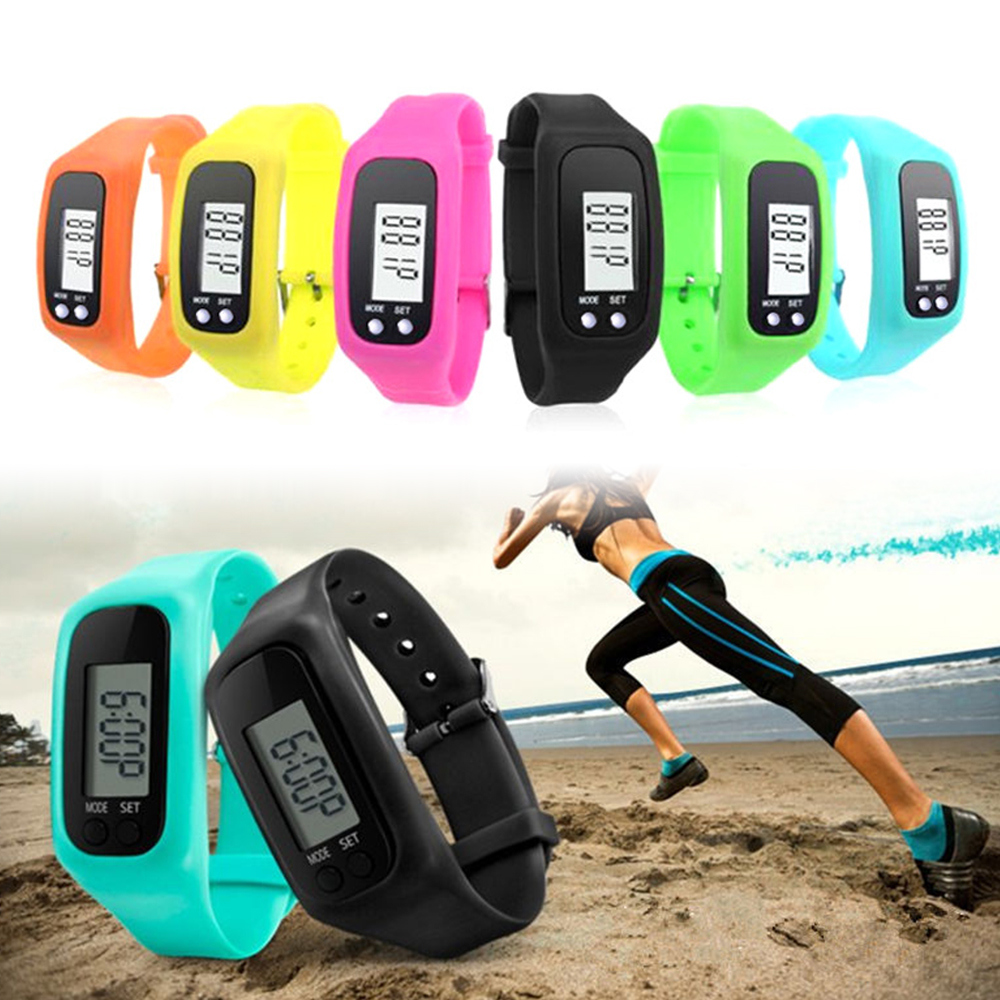 스마트 만보기 만보계 실리콘 런닝 조깅 운동 스포츠 전자 디지털 시계 팔찌 칼로리 이동 거리 걸음수