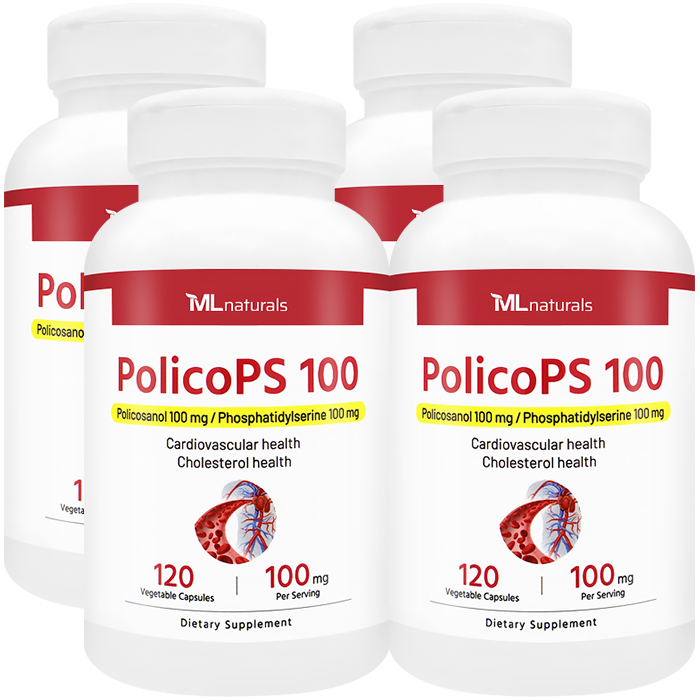 4병 마이라이프 내추럴스 폴리코PS 100 폴리코사놀 + 포스파티딜세린 100mg 120야채캡슐 - 메인 이미지