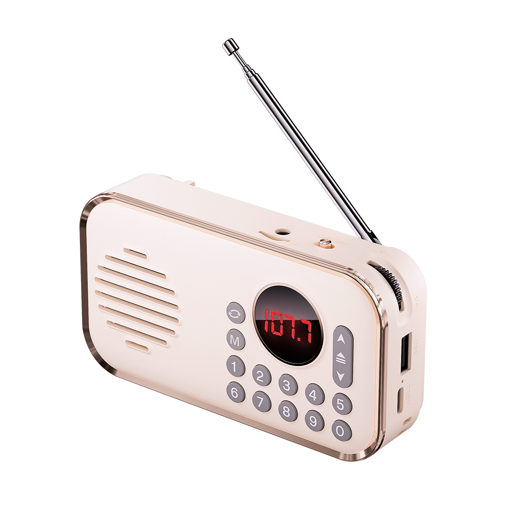 오르미 레트로 휴대용 라디오 FM 미니 블루투스 스피커 효도 라디오 이미지 4