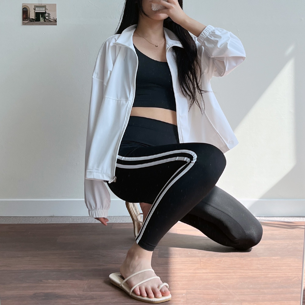 [M-2XL] 하이웨스트 커버업 투라인 빅사이즈 워터레깅스(black)/비치레깅스/비치웨어/수영복레깅스/빅사이즈워터레깅스/래쉬가드레깅스/빅사이즈래쉬가드/하이웨스트레깅스 상세 이미지 7