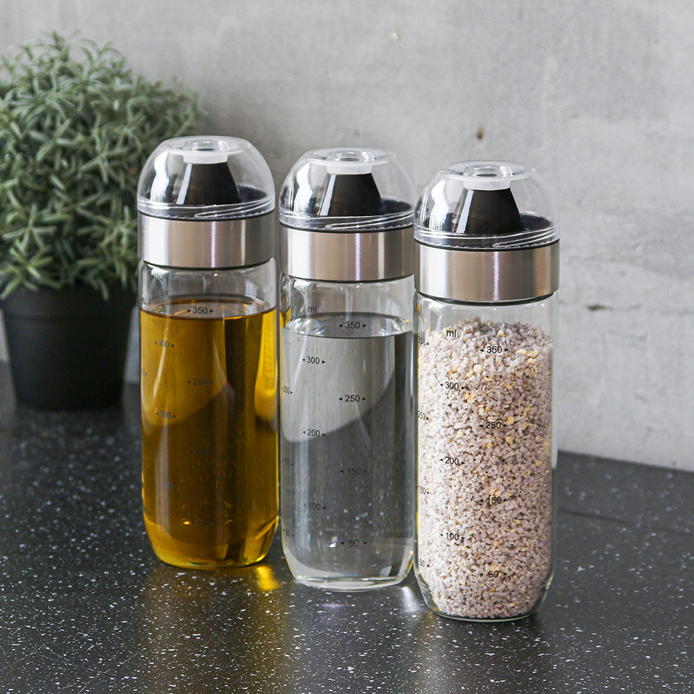 내열유리 소스통 유리 오일병 소스 양념통 밀폐 참기름병 250ml