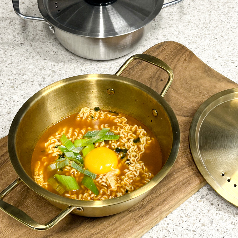 인덕션 라면냄비 양은 디자인 스텐 냄비 티타늄 20cm