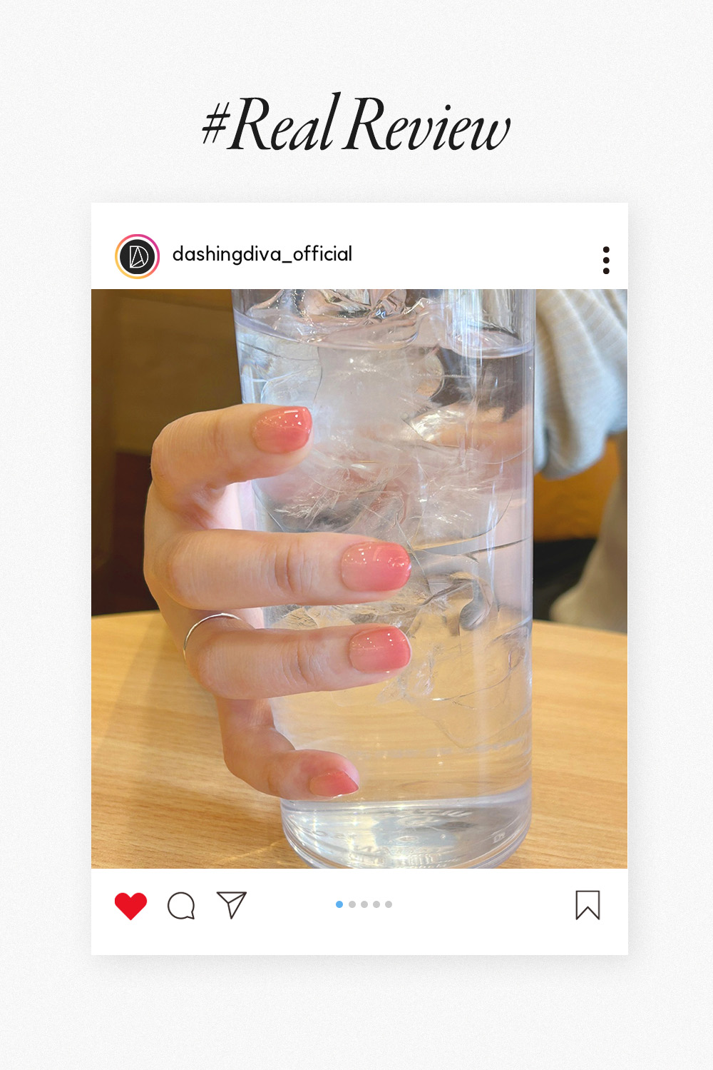 Elegant Coral Pink K-Nail Design