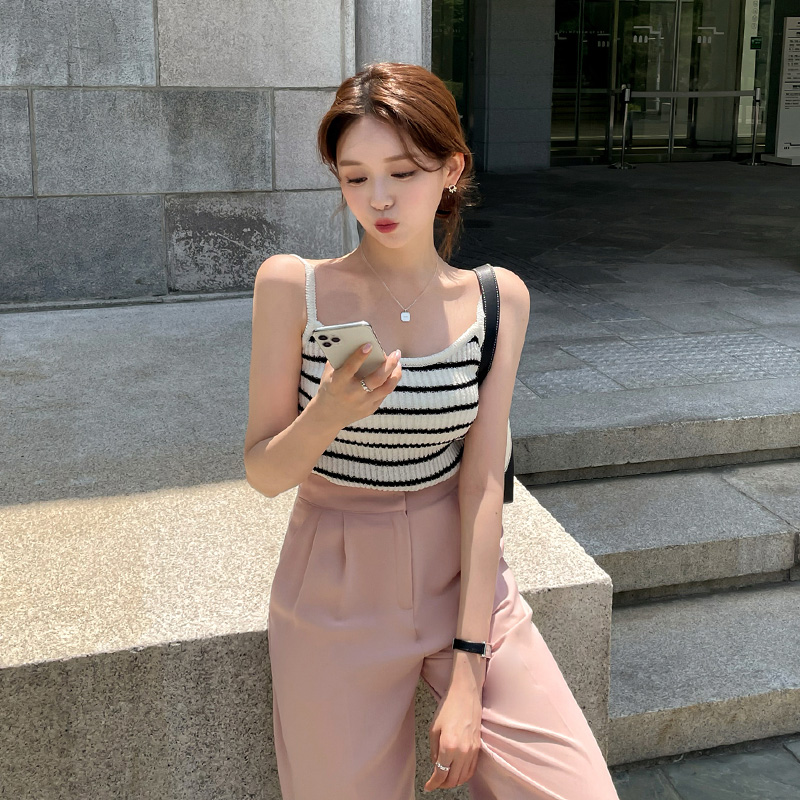 깔끔 모던한 스트라이프 니트 나시 nt3598 - 상세 이미지 5
