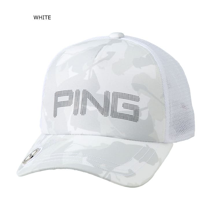 핑 PING 남성 골프 모자 메쉬캡 카모플라쥬 HW-P2308 37121 화이트 블랙 - 상세 이미지 2