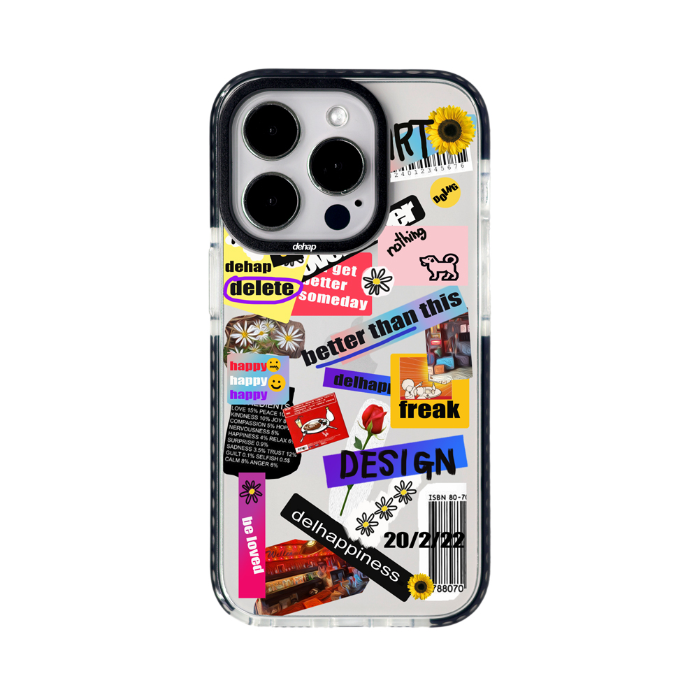 dehap 아이폰 16프로 맥스 케이스 블랙 라벨 투명 - 상세 이미지 5