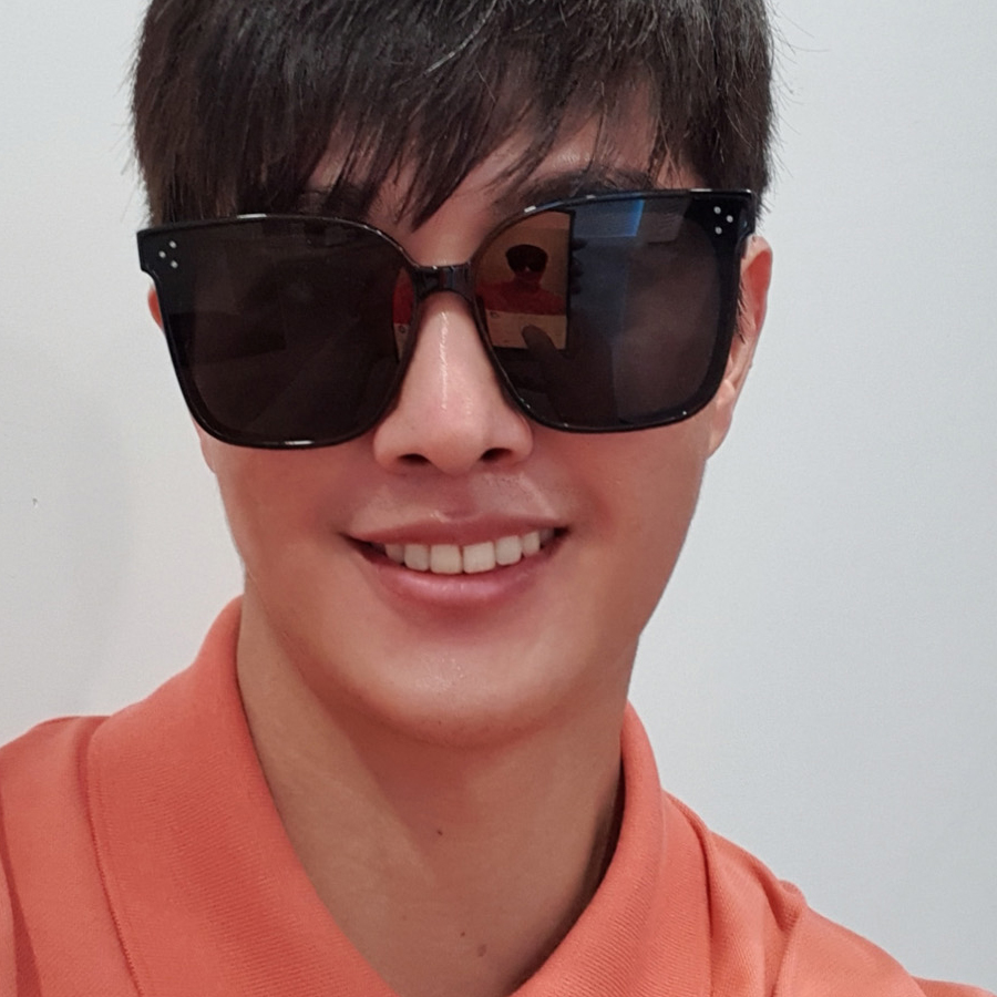 알큰 UV400 대두 얼굴 큰 사람 커플 자외선 차단 블랙 선글라스