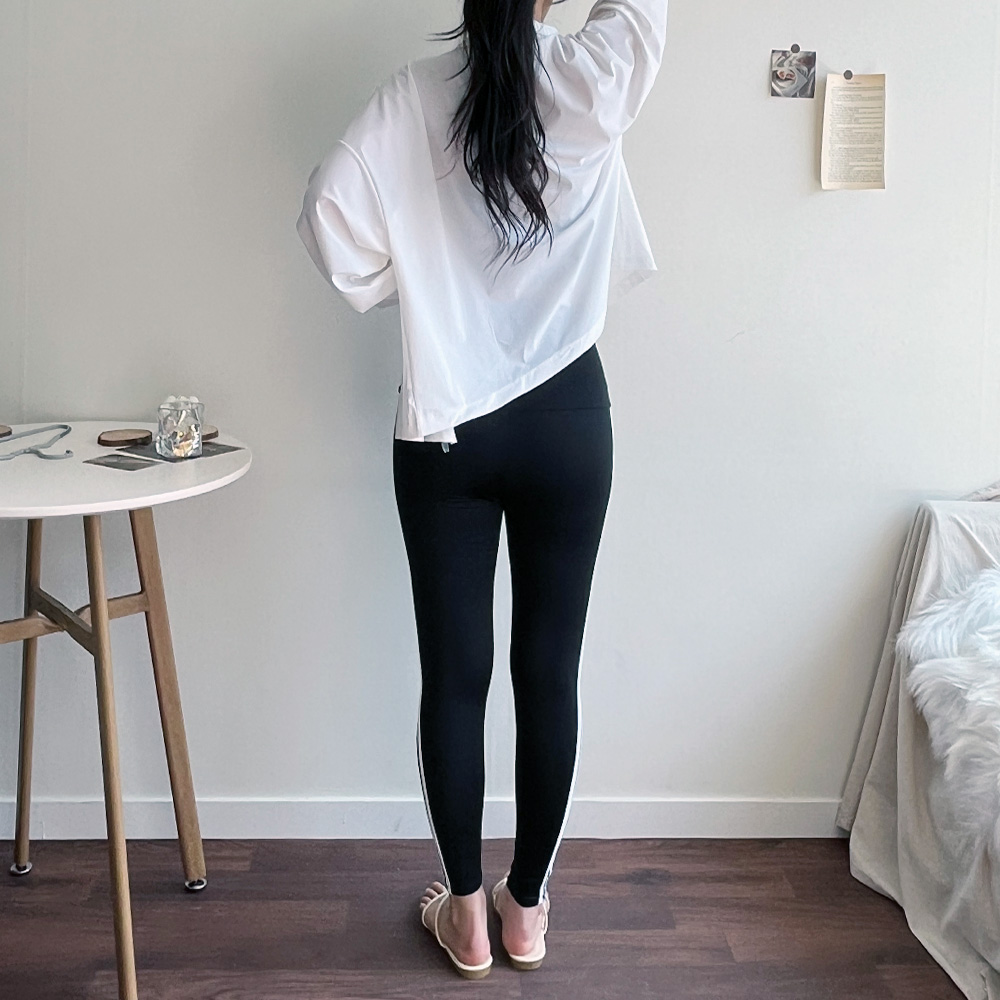 [M-2XL] 하이웨스트 커버업 투라인 빅사이즈 워터레깅스(black)/비치레깅스/비치웨어/수영복레깅스/빅사이즈워터레깅스/래쉬가드레깅스/빅사이즈래쉬가드/하이웨스트레깅스 상세 이미지 11