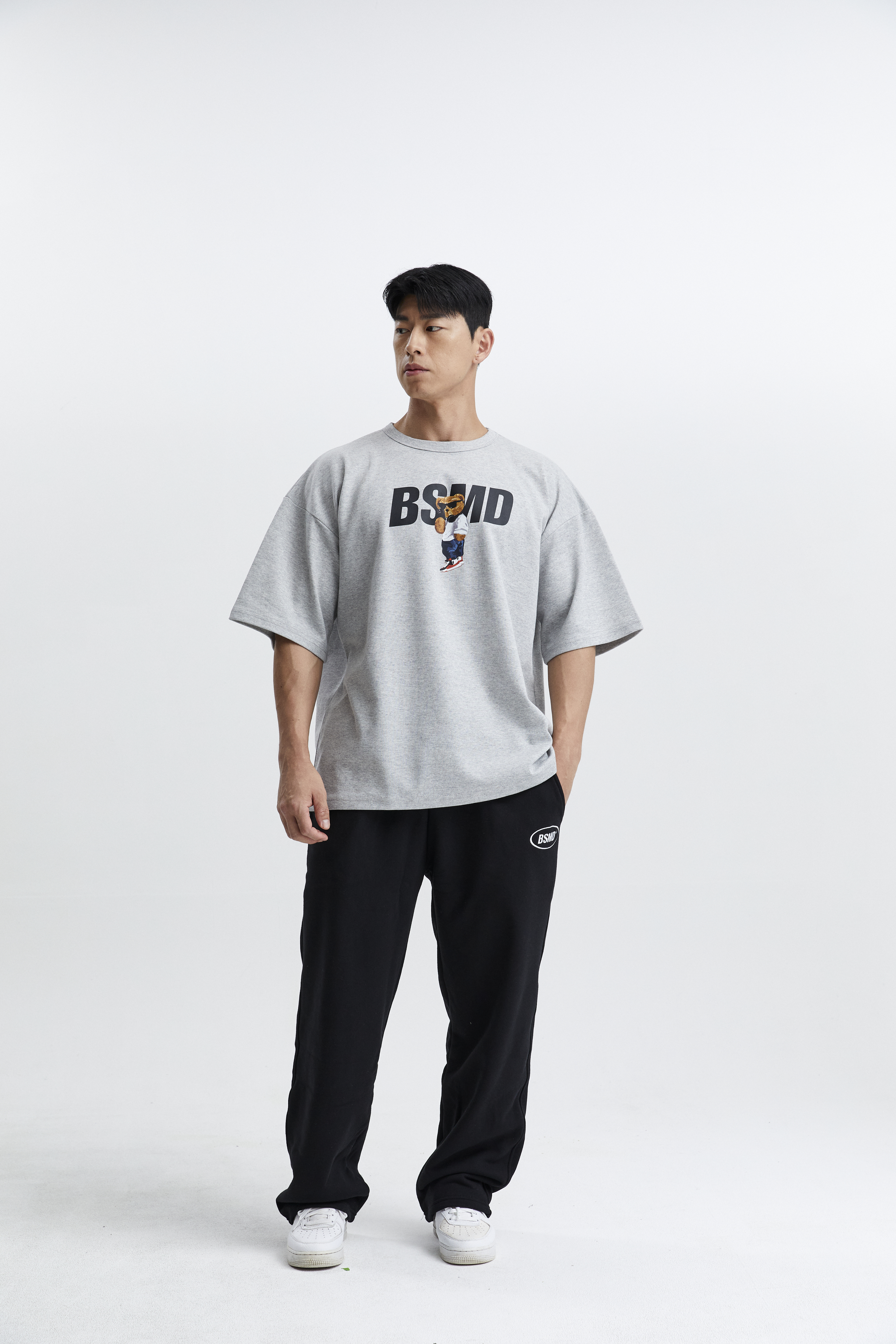 비스트모드 핸썸베어 남자 헬스오버핏반팔 짐웨어 티셔츠 BSMD 이미지 3