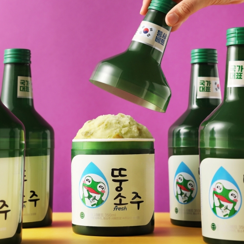 [박스] 뚱소주 컵샤베트용 케이스 (240ml 전용) x 10개 주점 디저트 케이스 리뉴얼 - 상품 이미지