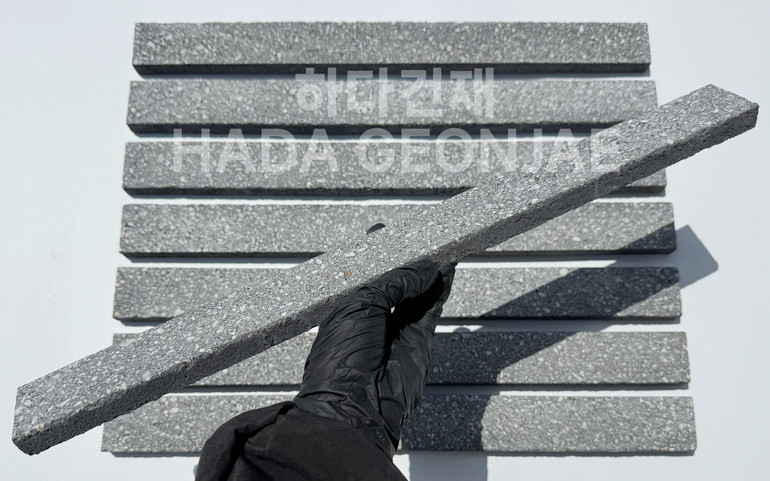 모노타일 500x45x17T 블랙 / 하다건재 와이드벽돌타일