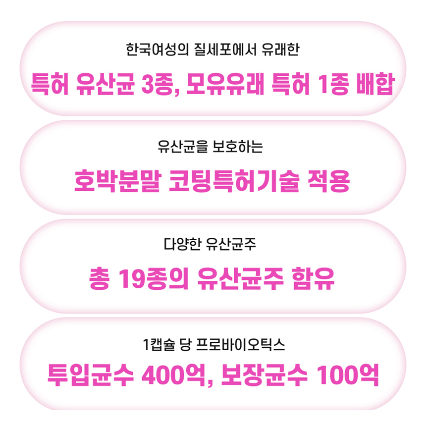 모유유래 여성 질 세포 유래 이너포에버 100억보장 신바이오틱스 특허 유산균 - 상세 이미지 3