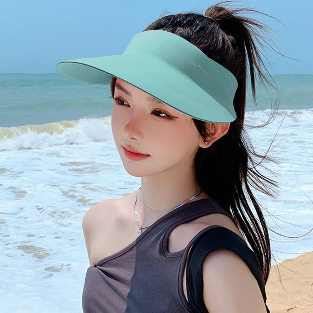 여성 썬캡모자 자외선차단 캐디 햇볕가리개 햇빛차단 썬바이저 창모자 - 상세 이미지 2