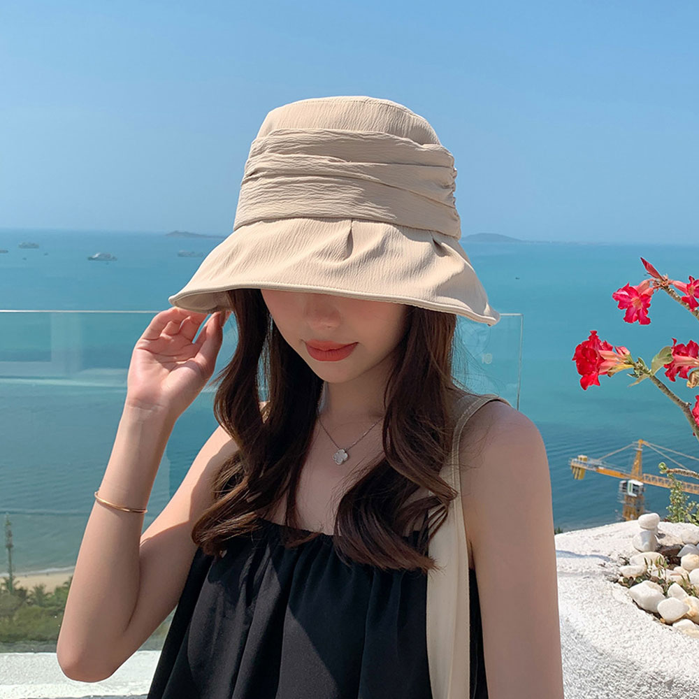 버킷햇 여름 여성 사파리 모자 휴양지 린넨 벙거지 이미지 6