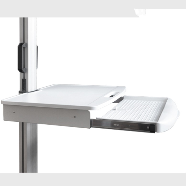 이동식 듀얼 모니터 거치대 이동형 티비 스탠드 전용 키보드 트레이