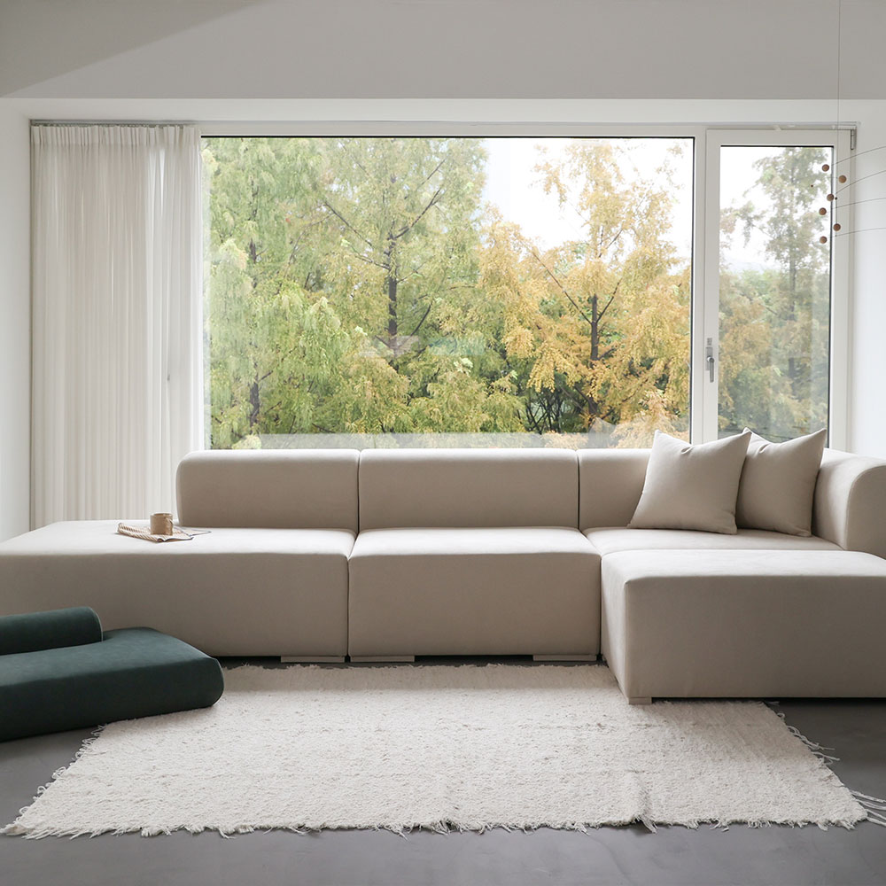 반트 푸딩 모듈 4.5인 B형 카우치 패브릭소파