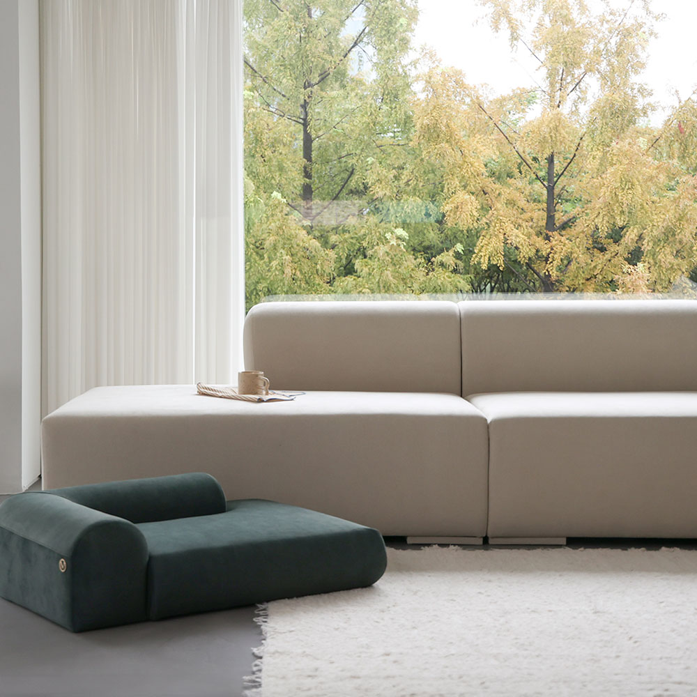 반트 푸딩 모듈 4.5인 B형 카우치 패브릭소파