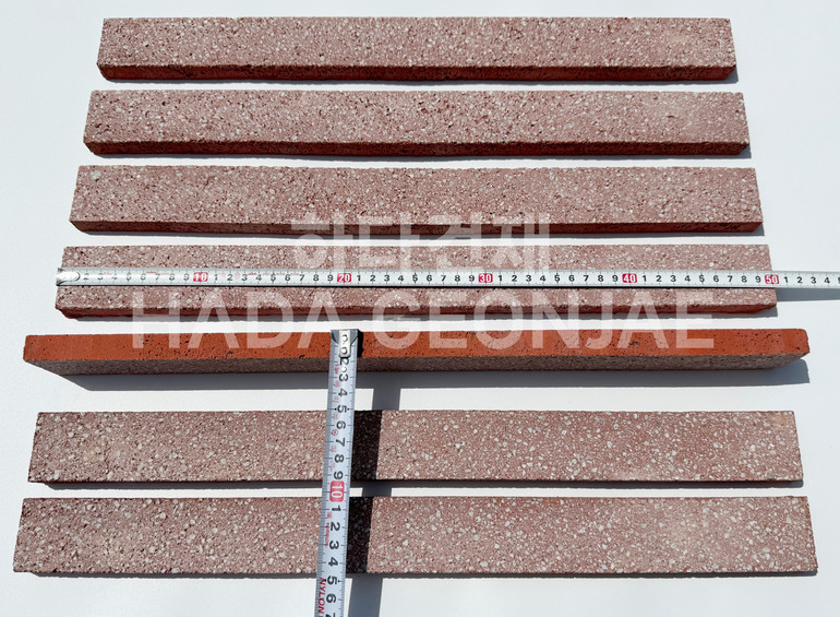 모노타일 500x45x17T 레드 / 하다건재 와이드벽돌타일