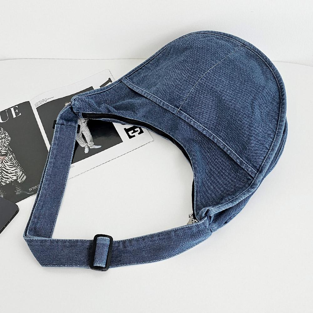 프롬헤븐 데바나 데님 하프문 크로스백 - 상세 이미지 2