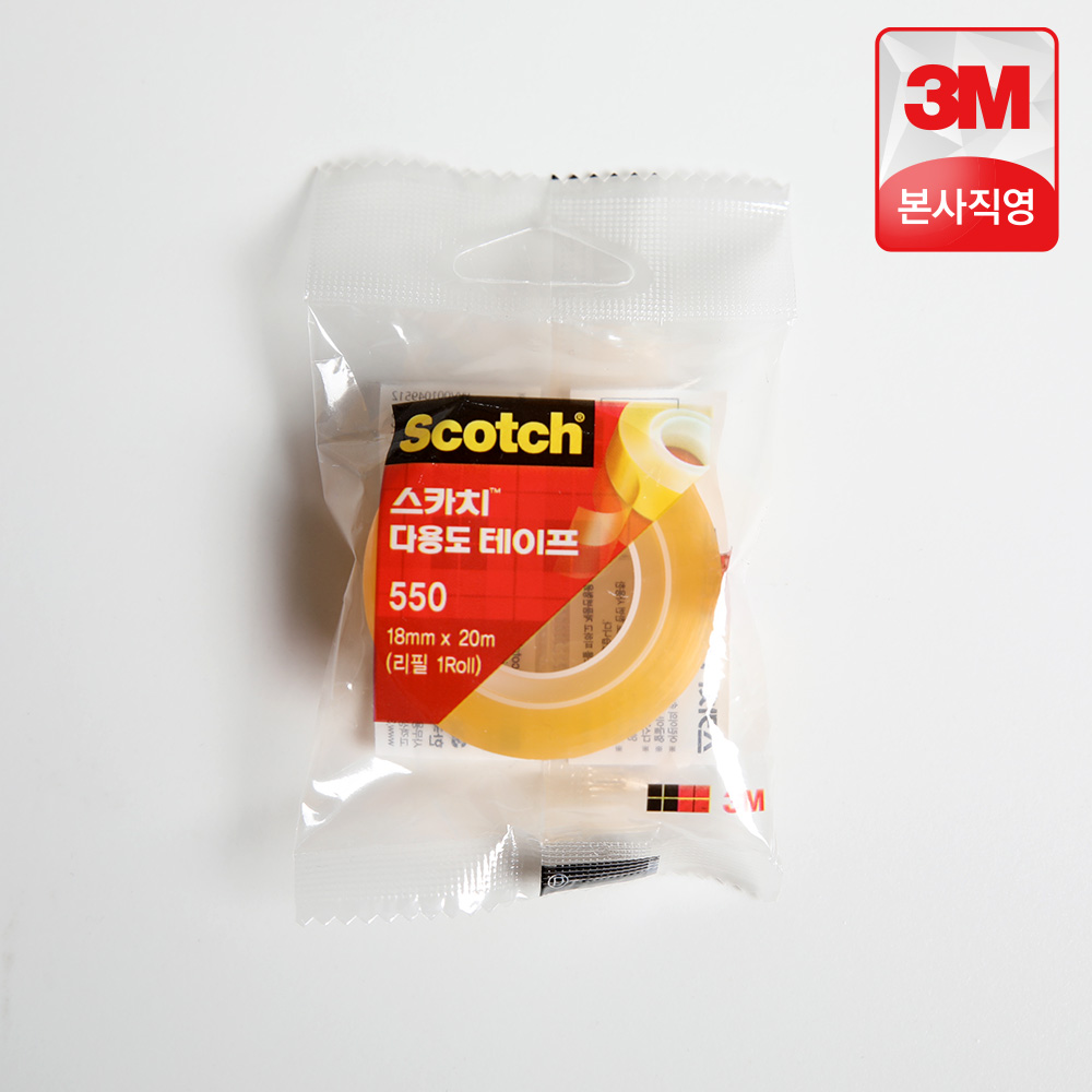 3M 스카치 다용도 테이프 550 리필 18mmx20m, 1개 이미지 1