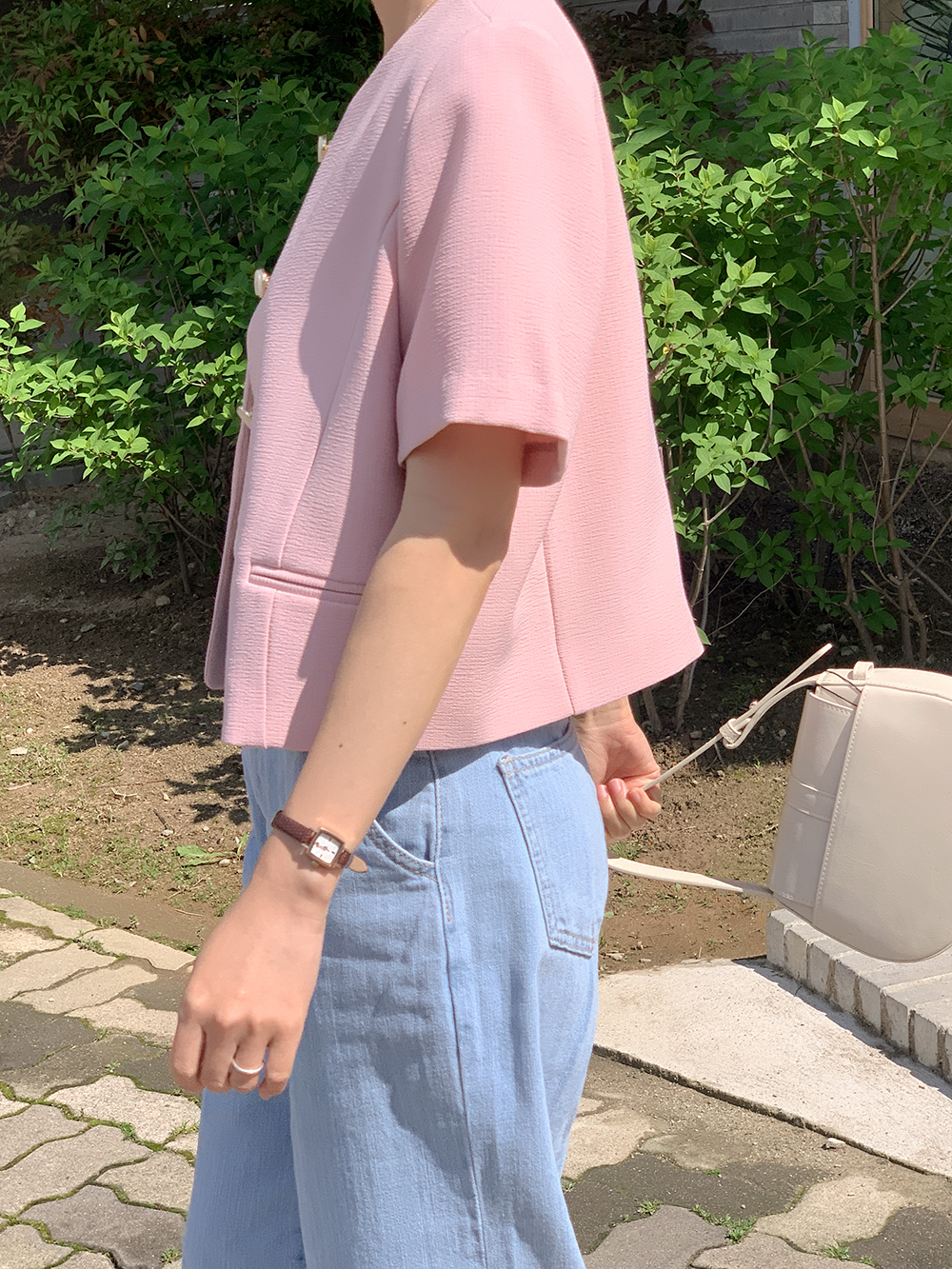 [키작녀][MADE]로빈 라운드 반팔 트위드 자켓[3color] 상세 이미지 93