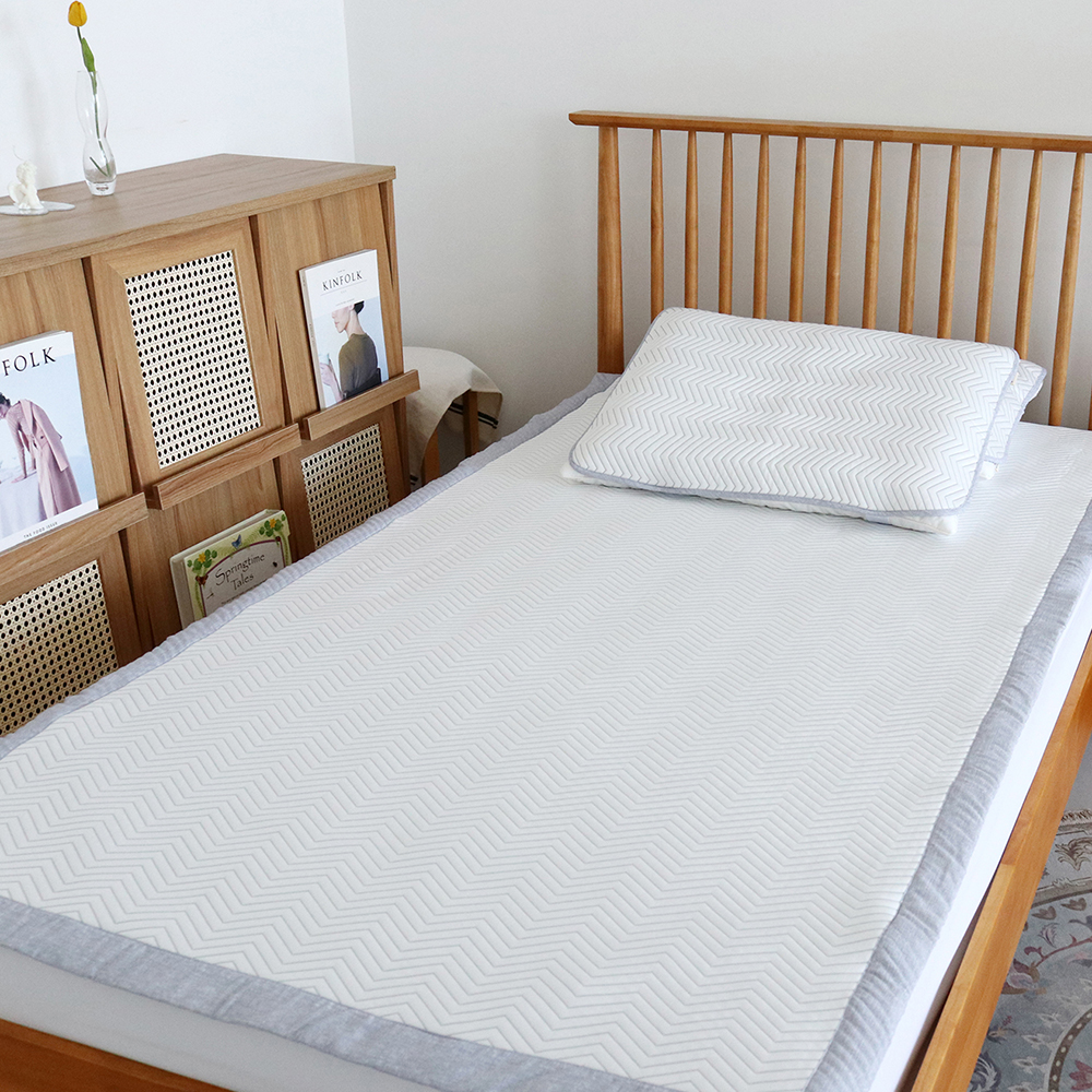 듀라론 냉감패드 매트리스 침대 패드 고정밴드 휴비스 여름 쿨매트 국내생산 SS Q