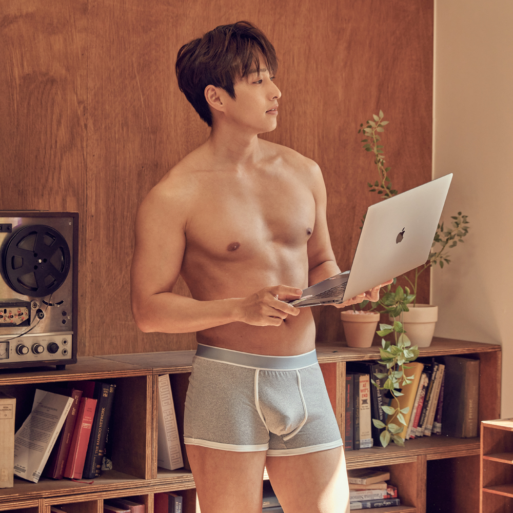 남자 팬티 드로즈 어나더 / 사각 배색 스판 속옷 편한 언더웨어 세트 빅사이즈 - 상세 이미지 3