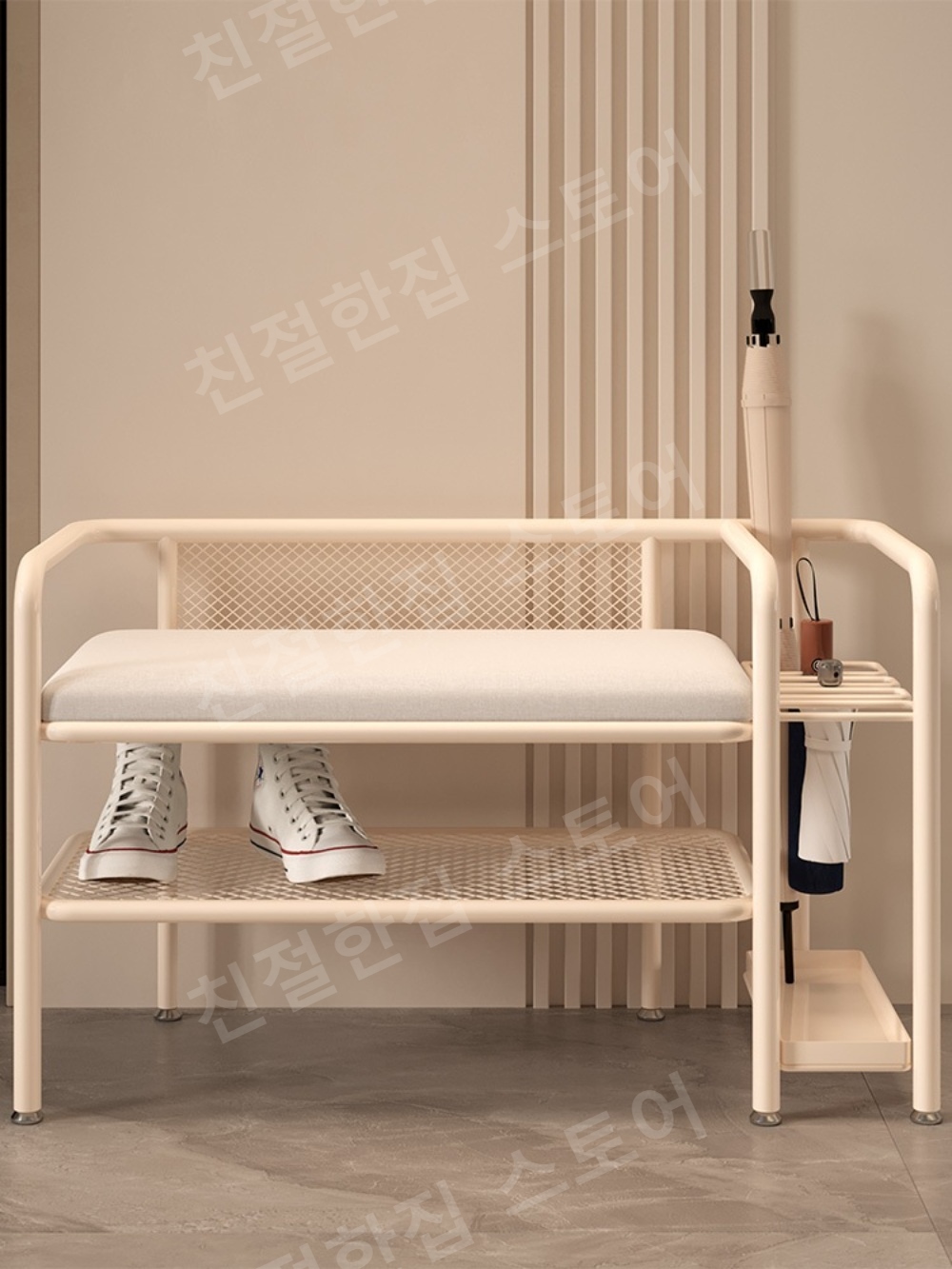 북유럽 신발장 현관벤치 스툴 신발장의자 우산거치대 현관인테리어 - 상세 이미지 5