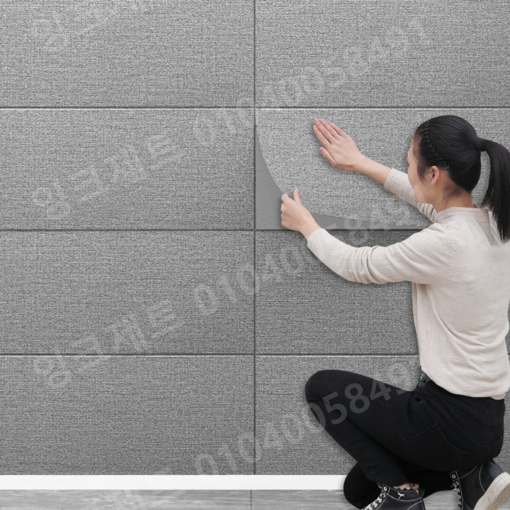 붙이는 타일 데코 무늬 단열 사각 폼블럭 도배 흡음재 - 상품 이미지