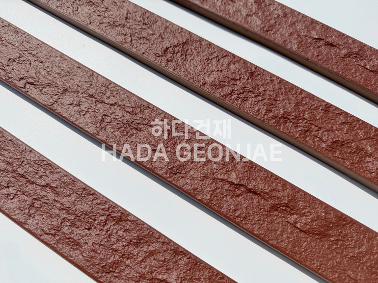 혹두기롱타일 440x50x13T 레드(적밤색) / 하다건재 세라믹타일