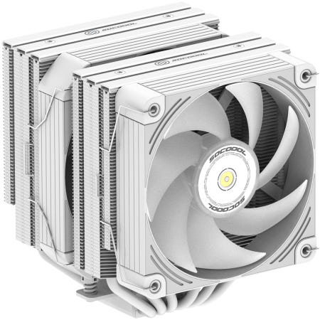 3RSYS Socoool RC1900N 솔더링 듀얼타워 공랭 CPU 쿨러 (WHITE)
