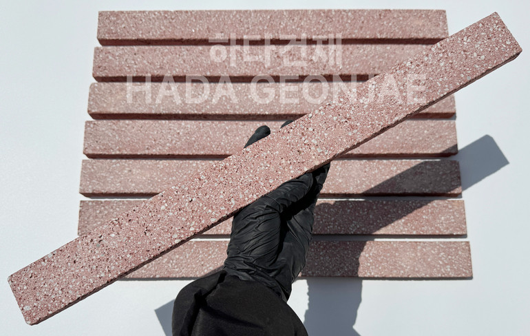 모노타일 500x45x17T 레드 / 하다건재 와이드벽돌타일