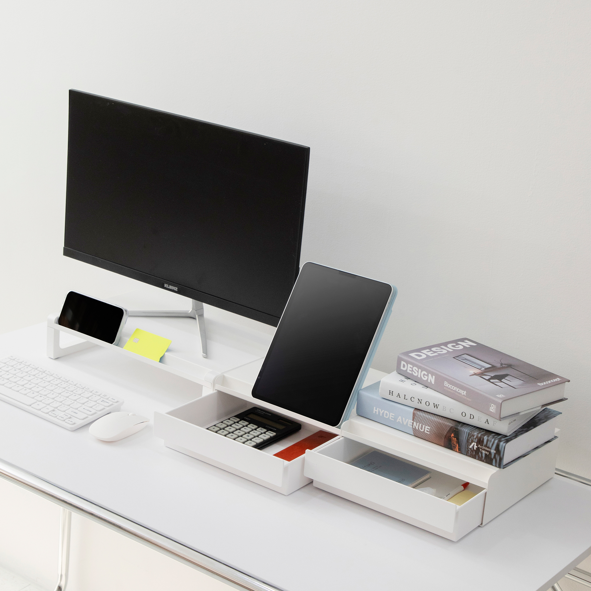 [멀티거치]스톤힐 모니터받침대 컴퓨터 메탈스탠드 MS-01 400 8 이미지 4