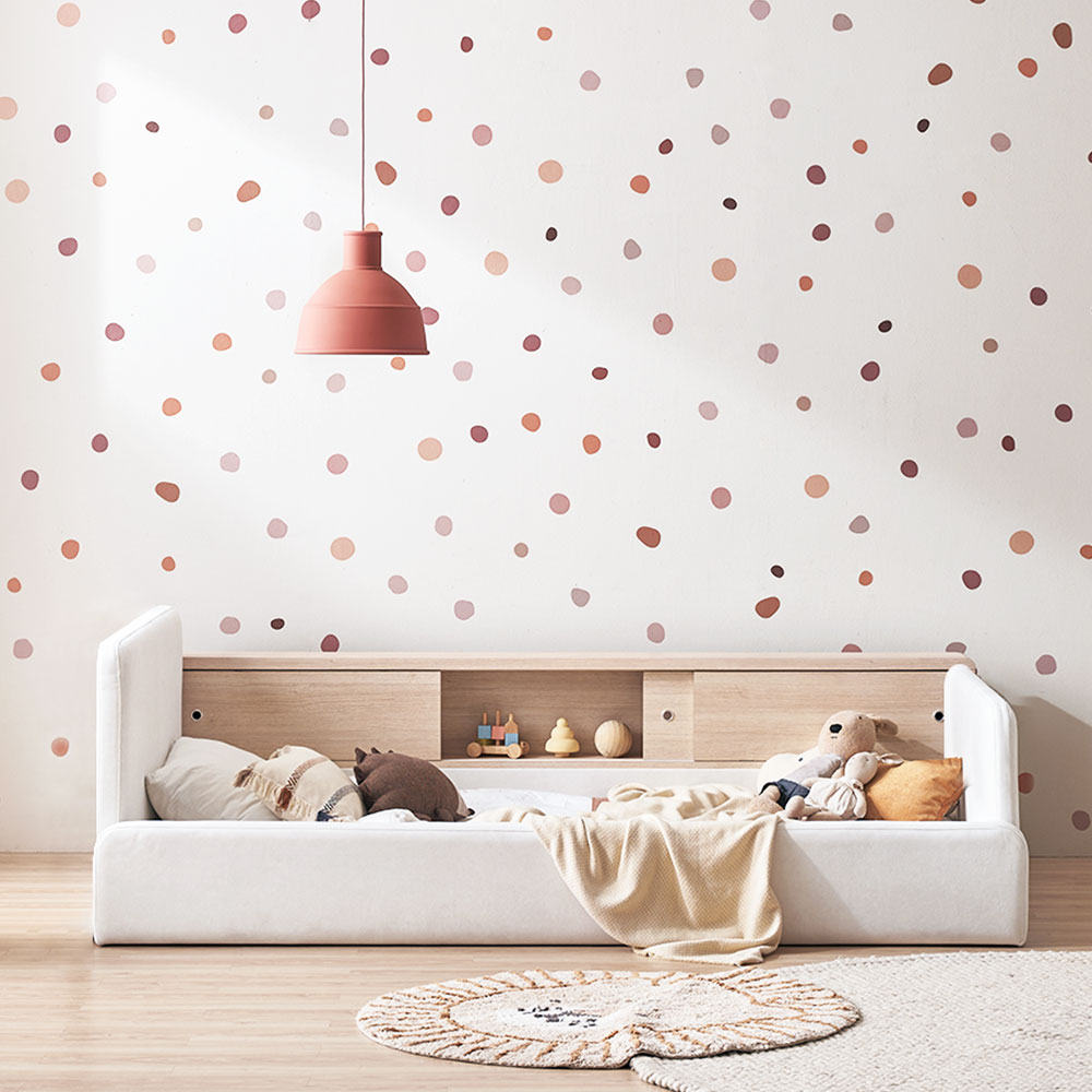 장인가구 하랑 E0 슬림헤드 패브릭 저상형 어린이 키즈 데이베드 낮은 아기침대 SS 기본