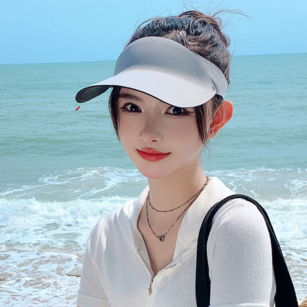 여성 썬캡모자 자외선차단 캐디 햇볕가리개 햇빛차단 썬바이저 창모자 - 상세 이미지 4